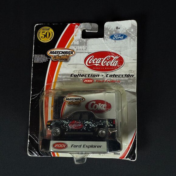 Matchbox Coca-Cola 2001 '01 Ford Explorer SUV Pickup Truck Black Diecast - Picture 1 of 8